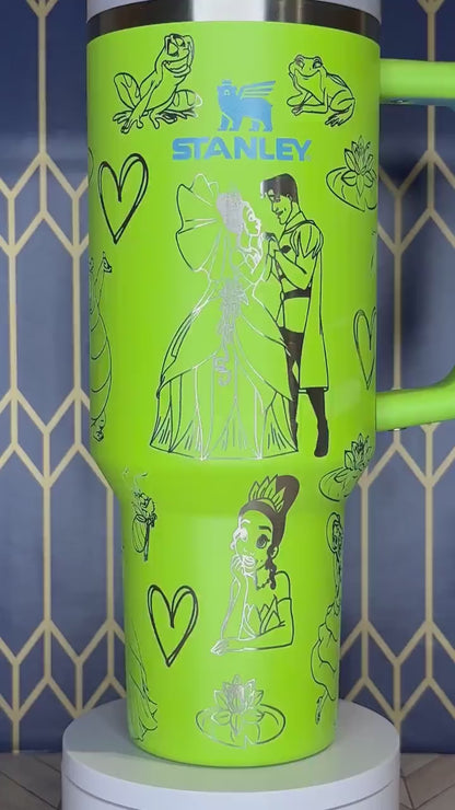 Princess and the Frog Engraved Tumbler - Stanley IceFlow 30oz Flip Straw