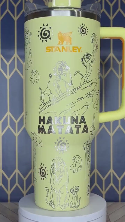 Hakuna Matumbler - The Lion King Inspired Engraved Tumbler - Stanley Quencher 30/40oz