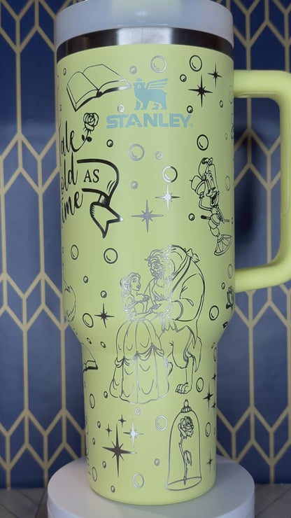 Beauty and the Beast Engraved Tumbler - Stanley Quencher 30/40oz