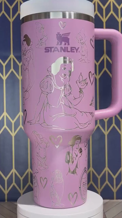 Snow White & the Seven Dwarfs Engraved Tumbler - Stanley Quencher 30/40oz