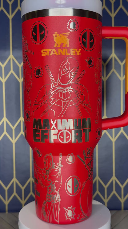 Deadpool Engraved Tumbler - Stanley IceFlow 30oz Flip Straw