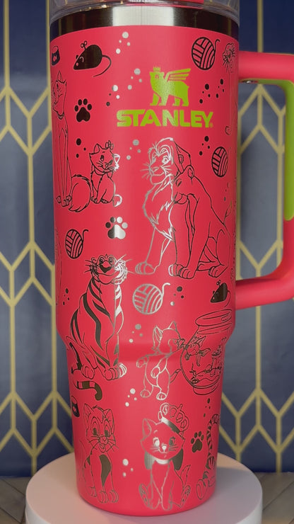 Disney Cats Engraved Tumbler - FrostBuddy Thicc and ToGo Buddy