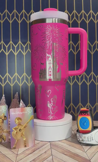 Disney Princess Laser-Engraved Tumbler - Stanley IceFlow 30oz Flip Straw