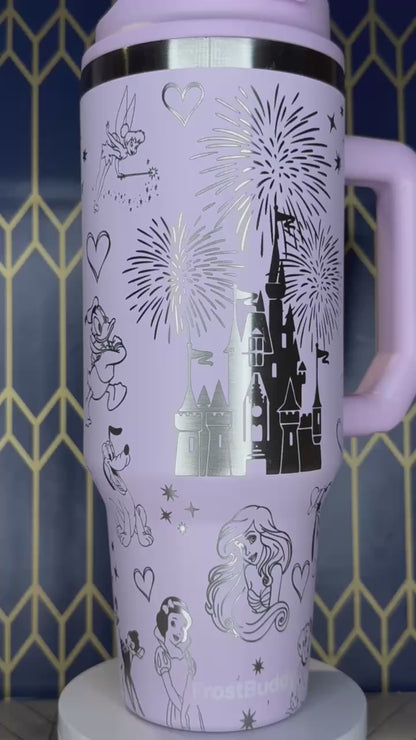 Disney Characters Engraved Tumbler - FrostBuddy Thicc and ToGo Buddy