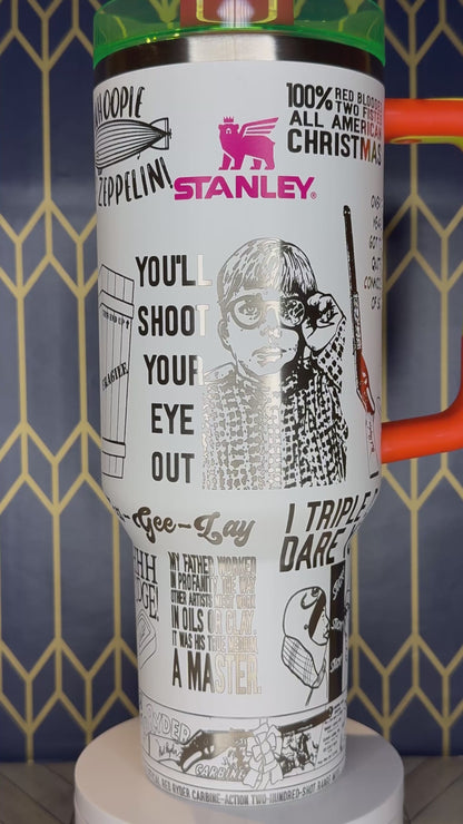 A Christmas Story Engraved Tumbler - Stanley IceFlow 30oz Flip Straw