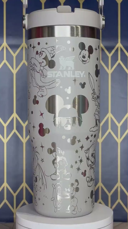 Mickey Mouse Engraved Tumbler - Stanley IceFlow 30oz Flip Straw