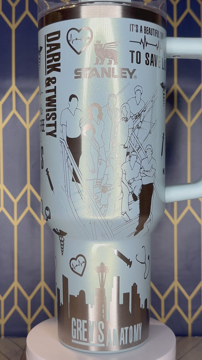 Vaso de Anatomía de Grey - Stanley Quencher 30/40 oz