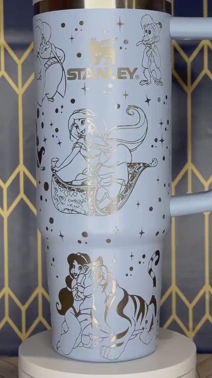 Aladdin-Inspired Engraved Tumbler - Stanley IceFlow 30oz Flip Straw