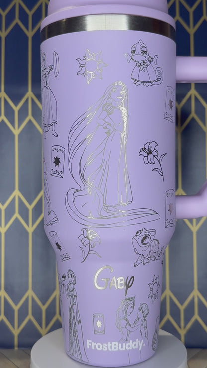 Tangled-Inspired Engraved Tumbler - FrostBuddy Thicc and ToGo Buddy