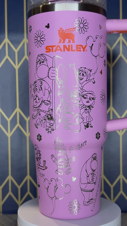 Inside Out Movie Themed Tumbler - Stanley Quencher 30/40oz