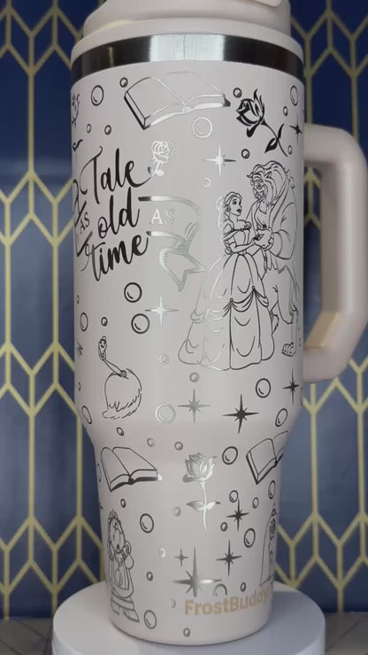 Beauty and the Beast Engraved Tumbler - FrostBuddy Thicc and ToGo Buddy