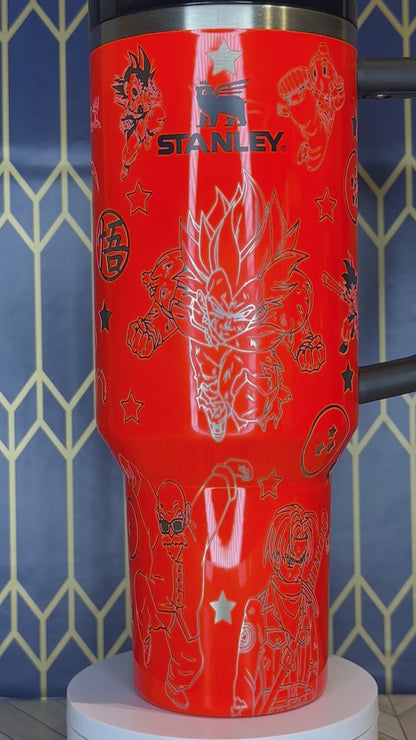 Dragon Ball Z Inspired Engraved Tumbler - Stanley Quencher 30/40oz