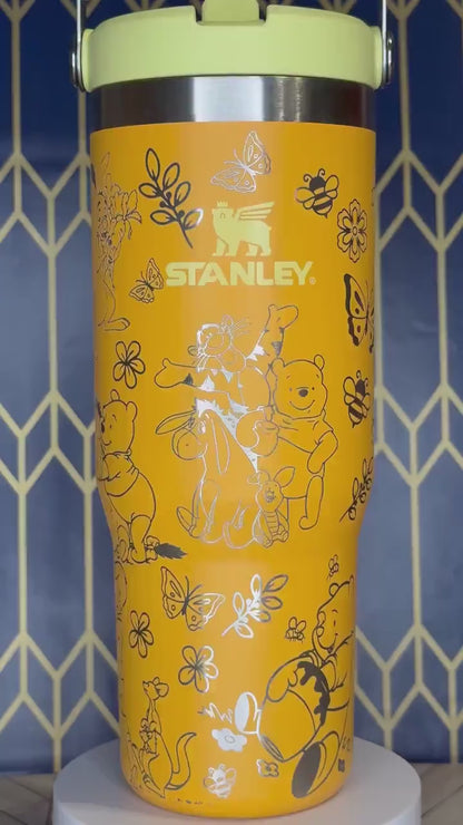 Winnie the Pooh & Friends Engraved Tumbler - Stanley IceFlow 30oz Flip Straw