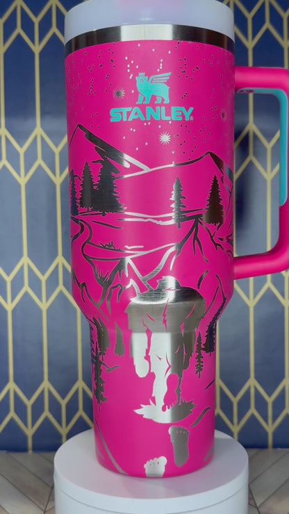 Blurry Creatures Bigfoot-Inspired Tumbler - Stanley IceFlow 30oz Flip Straw