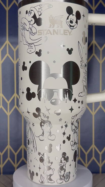 Mickey Mouse Engraved Tumbler - Stanley Quencher 30/40oz