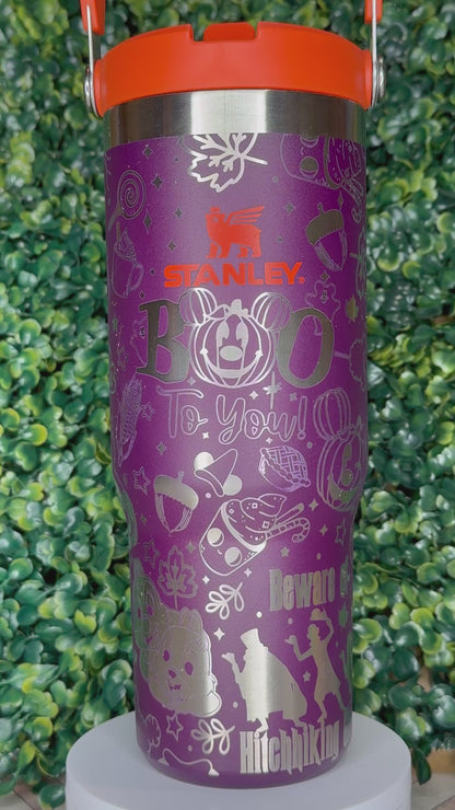 Disney Fall Themed Engraved Tumbler - Stanley IceFlow 30oz Flip Straw