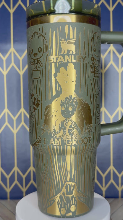 Groot Themed Tumbler - Stanley Quencher 30/40oz