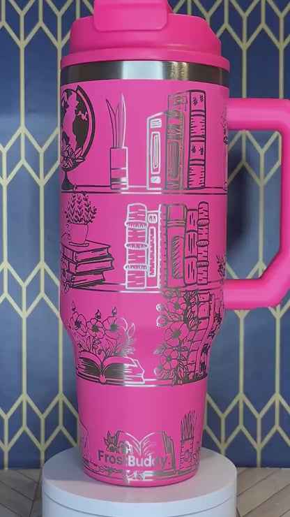 El sueño del amante de los libros | Estanterías de libros, flores y globos terráqueos - Stanley IceFlow 30oz Flip Straw