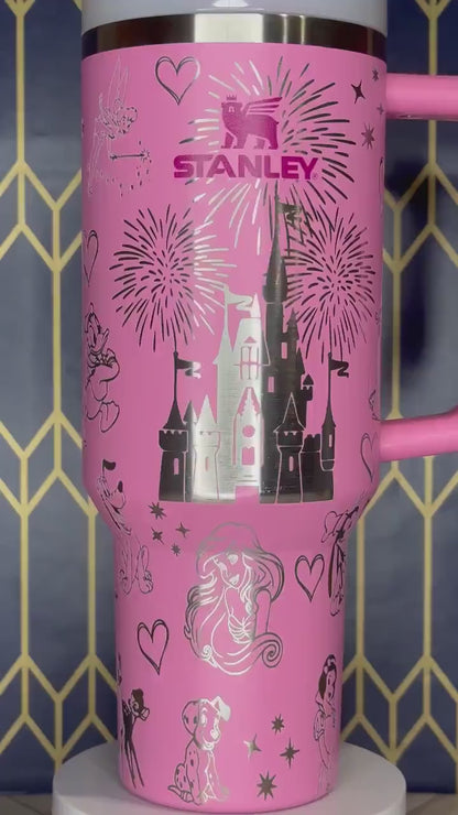 Disney Characters Engraved Tumbler - Stanley Quencher 30/40oz