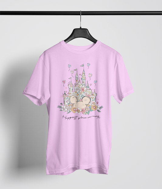 Floral Fairytale Castle Tee – “Happiest Place on Earth” Edition